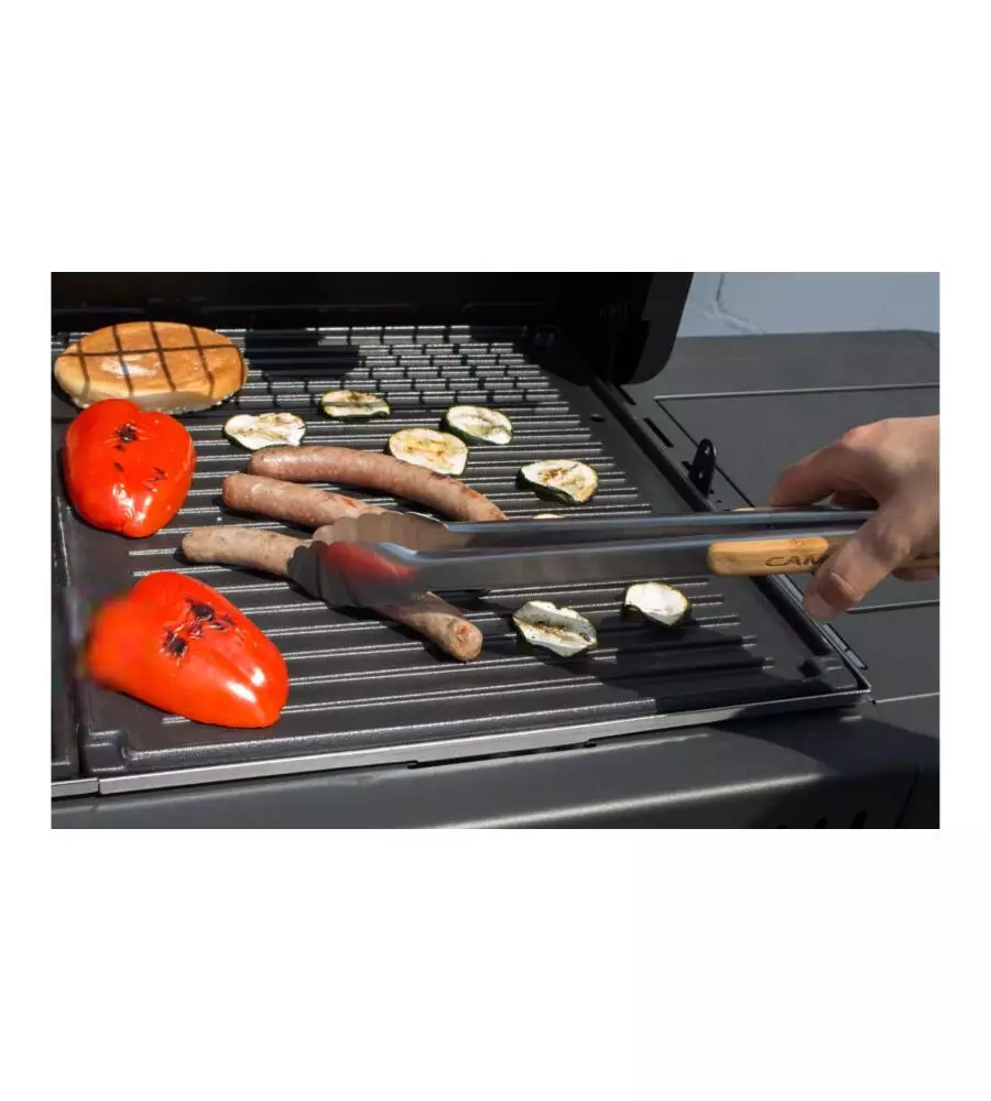 Set 3 utensili con manico in legno per barbecue - campingaz