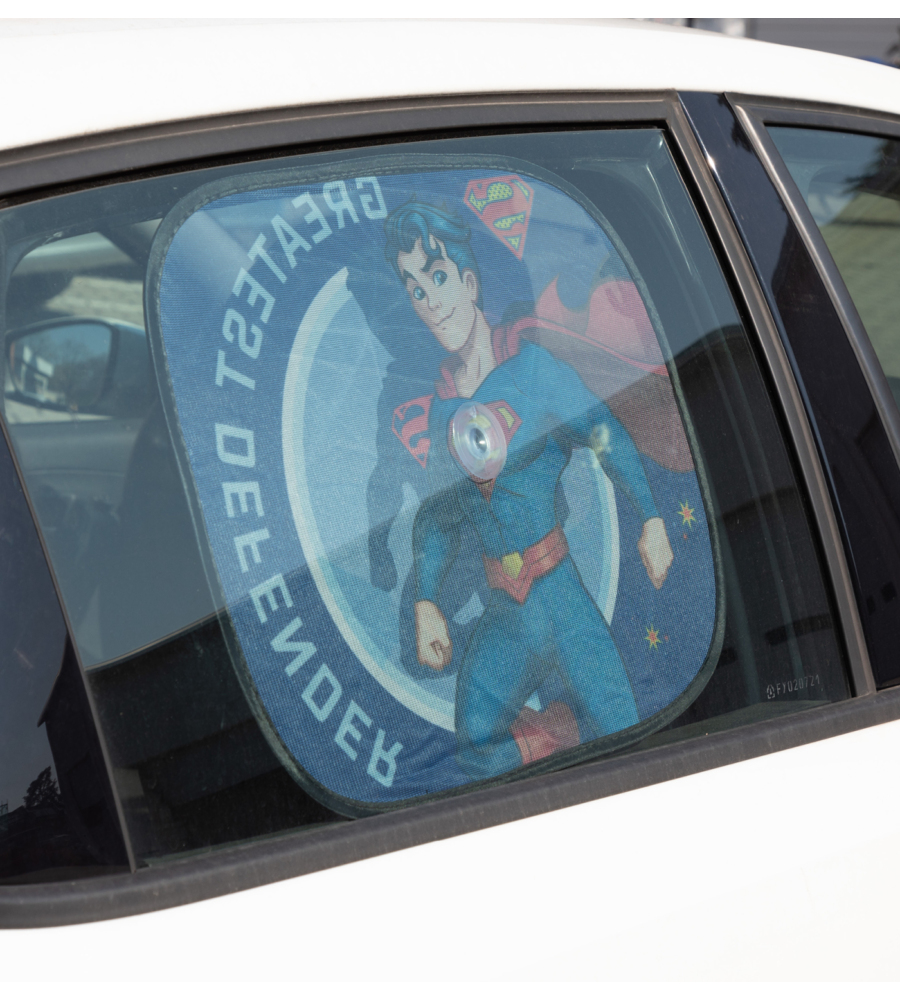 COPPIA TENDINE AUTO LATERALI "SUPERMAN", 44X35 CM