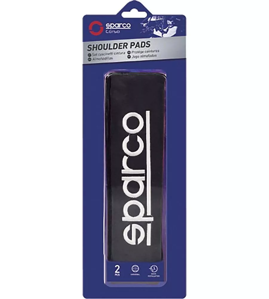 Passacintura per auto sparco colore nero, 2 pezzi