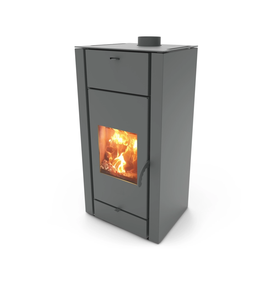 Stufa a legna ventilata canadian stove "regina" nero 10,9 kw