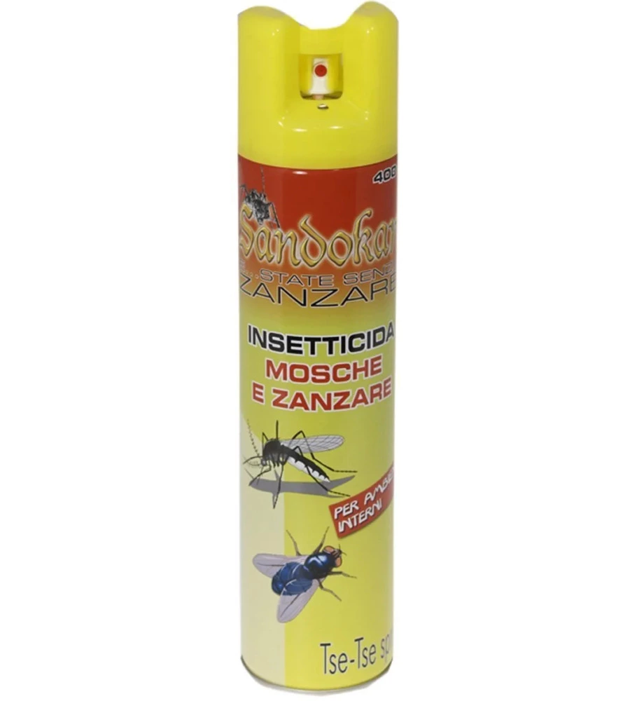 Insetticida spray per mosche e zanzare sandokan, 300 ml