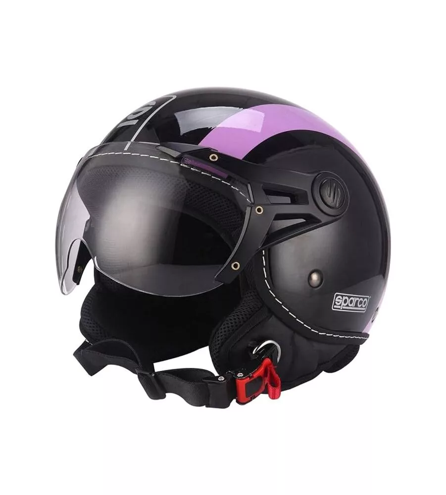 Casco moto sparco "sp501" nero/viola, tg m