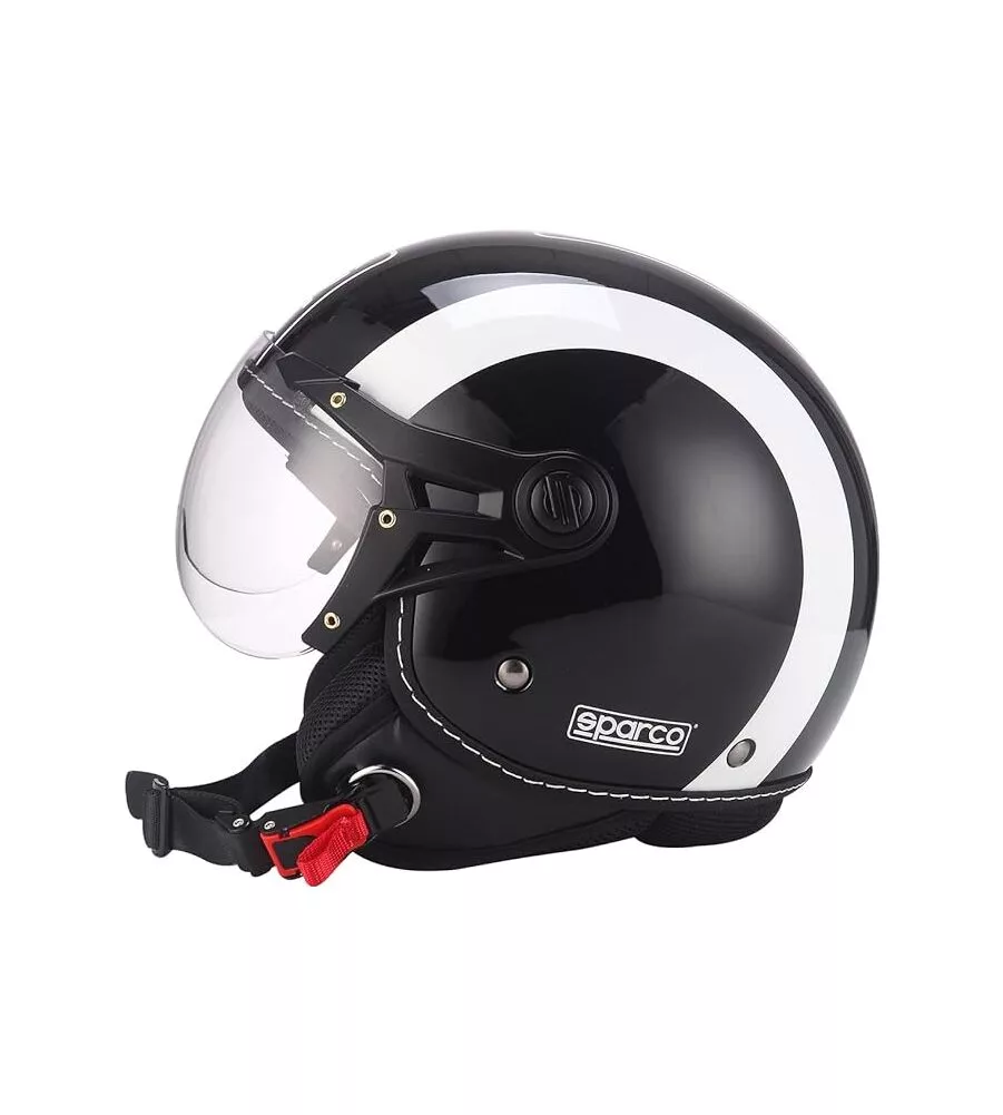 Casco moto sparco "sp501" nero/bianco, tg l