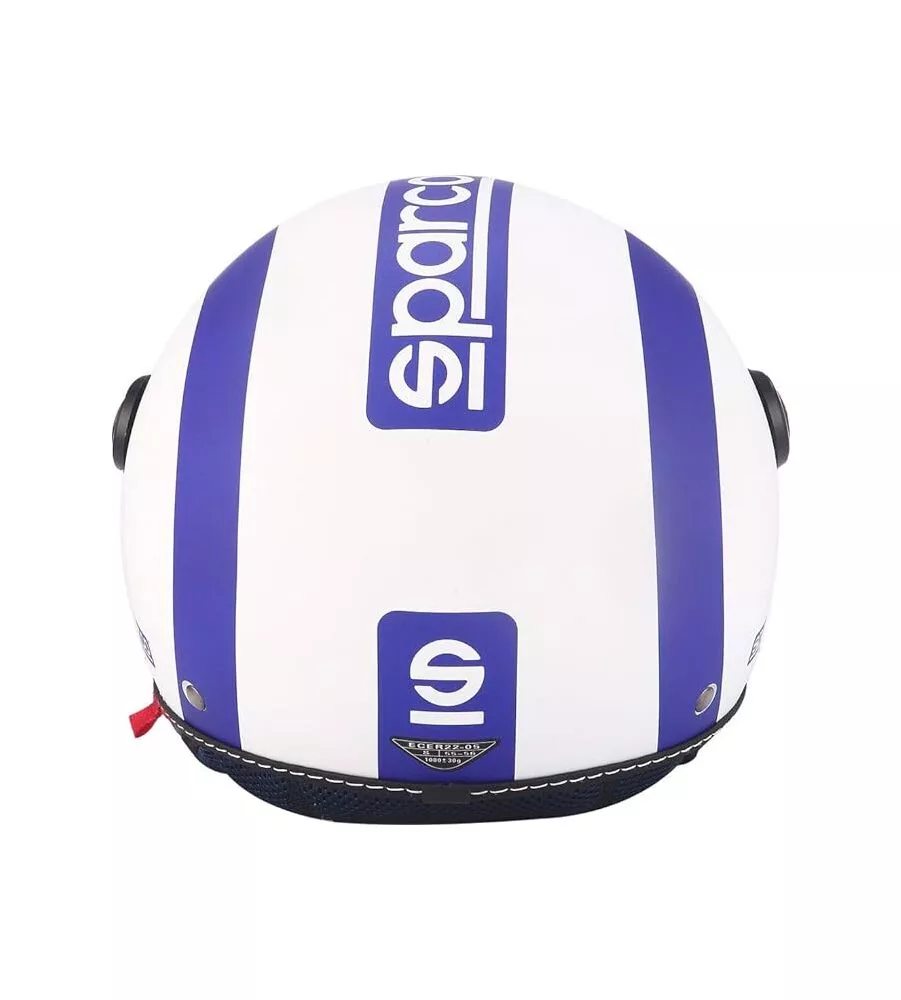 Casco moto sparco "sp501" bianco/blu, tg m