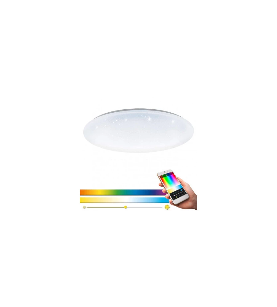 Plafoniera led eglo "frania" rgb wi-fi 34w, 4300lm