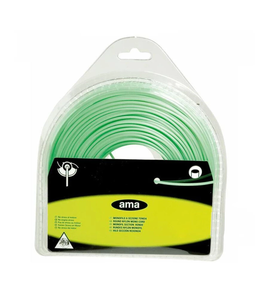 Monofilo verde ama "evergreen" per decespugliatore 3 mm x 56 m