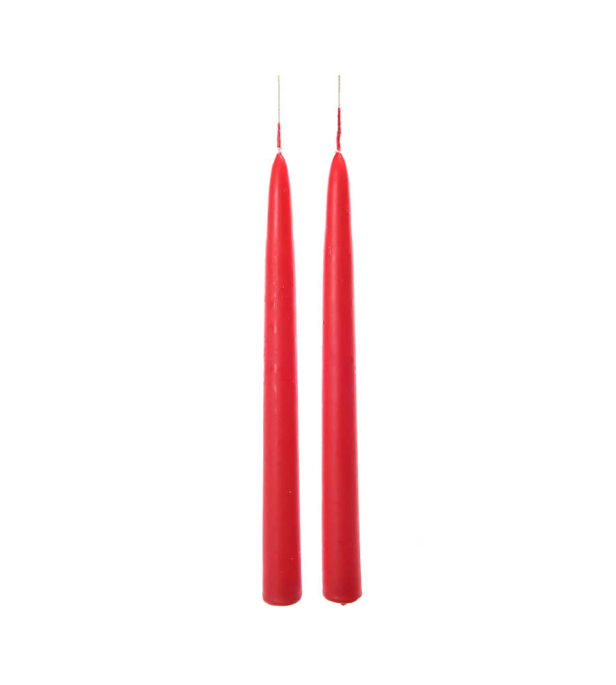 Coppia di candele pillar "lucid", colore rosso