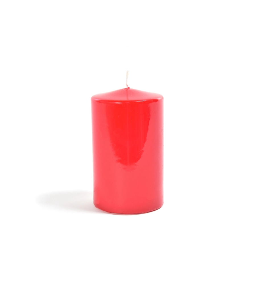 Candela pillar "lucid", colore rosso