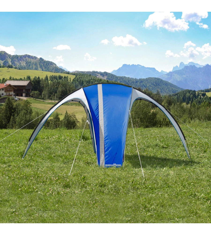 Gazebo da campeggio brunner "pagoda" blu 3x3 m