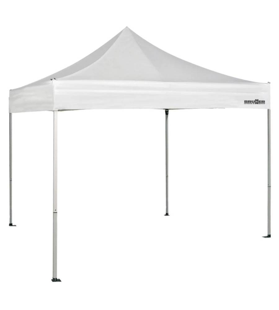 Gazebo da campeggio brunner "zebÒ enjoy 2.0" in acciaio e poliestere bianco 3x3 m