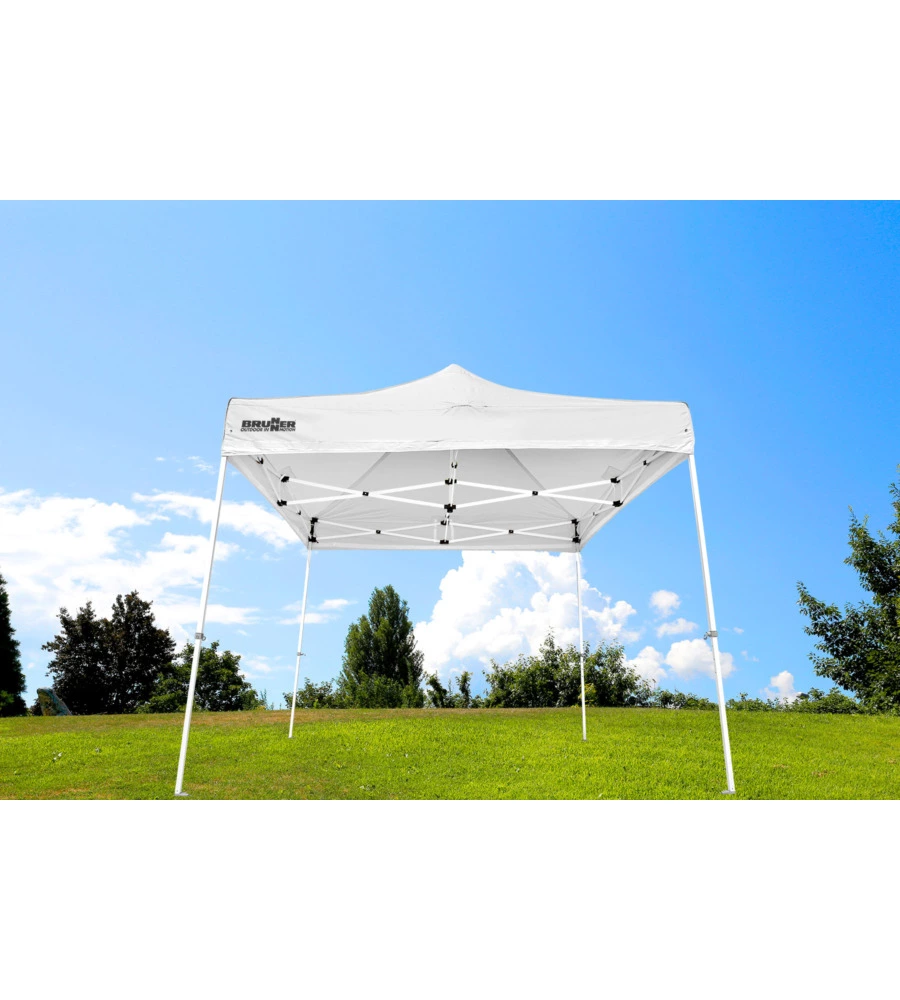 Gazebo da campeggio brunner "zebÒ enjoy 2.0" in acciaio e poliestere bianco 3x6 m