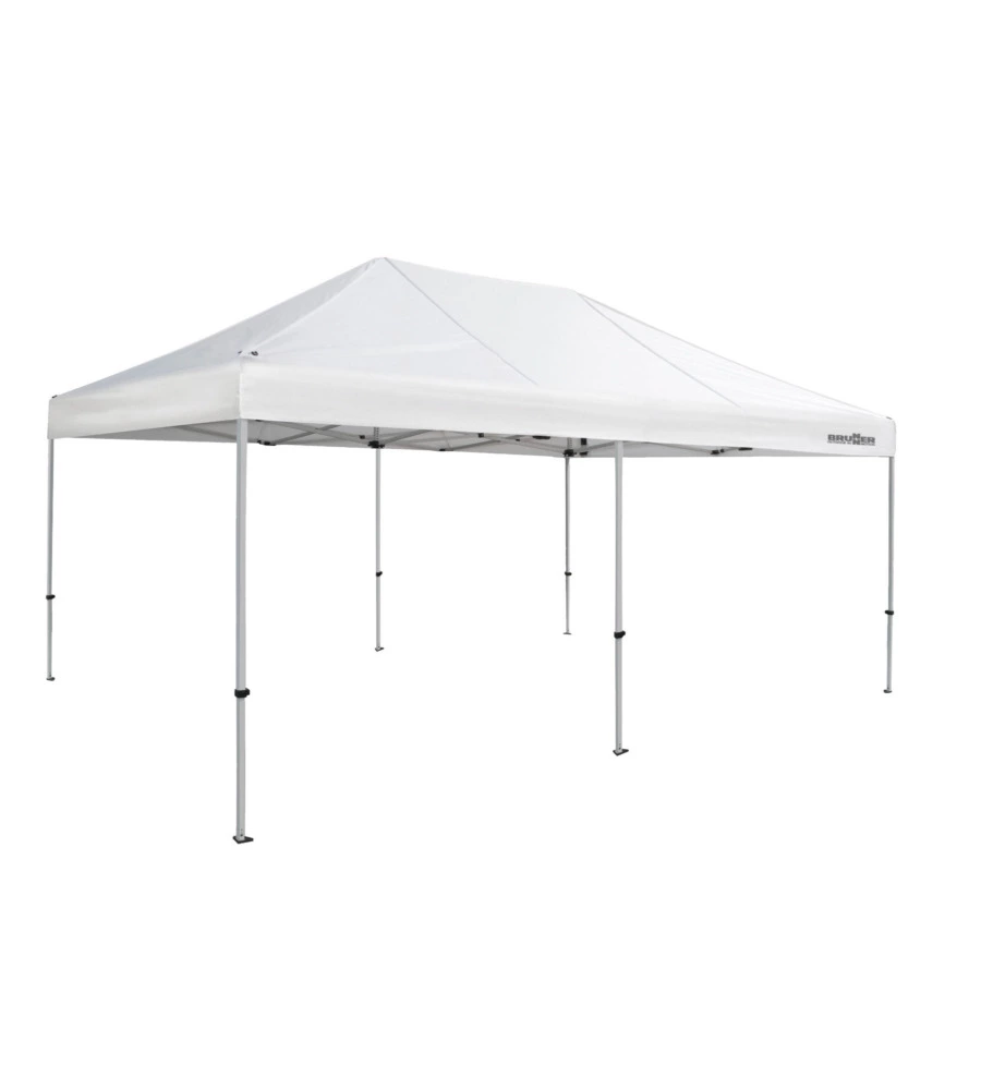 Gazebo da campeggio brunner "zebÒ enjoy 2.0" in acciaio e poliestere bianco 3x6 m