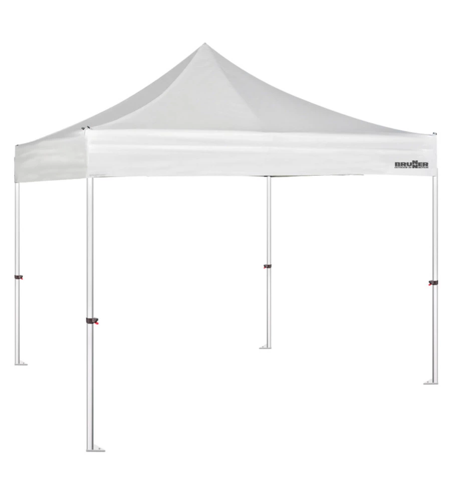 Gazebo da campeggio brunner "zebÒ enjoy pro" in alluminio e poliestere bianco 3x3 m