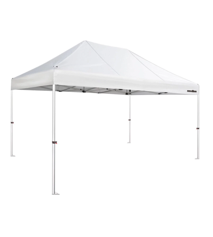 Gazebo da campeggio brunner "zebÒ enjoy pro" in alluminio e poliestere bianco 3x4,5 m