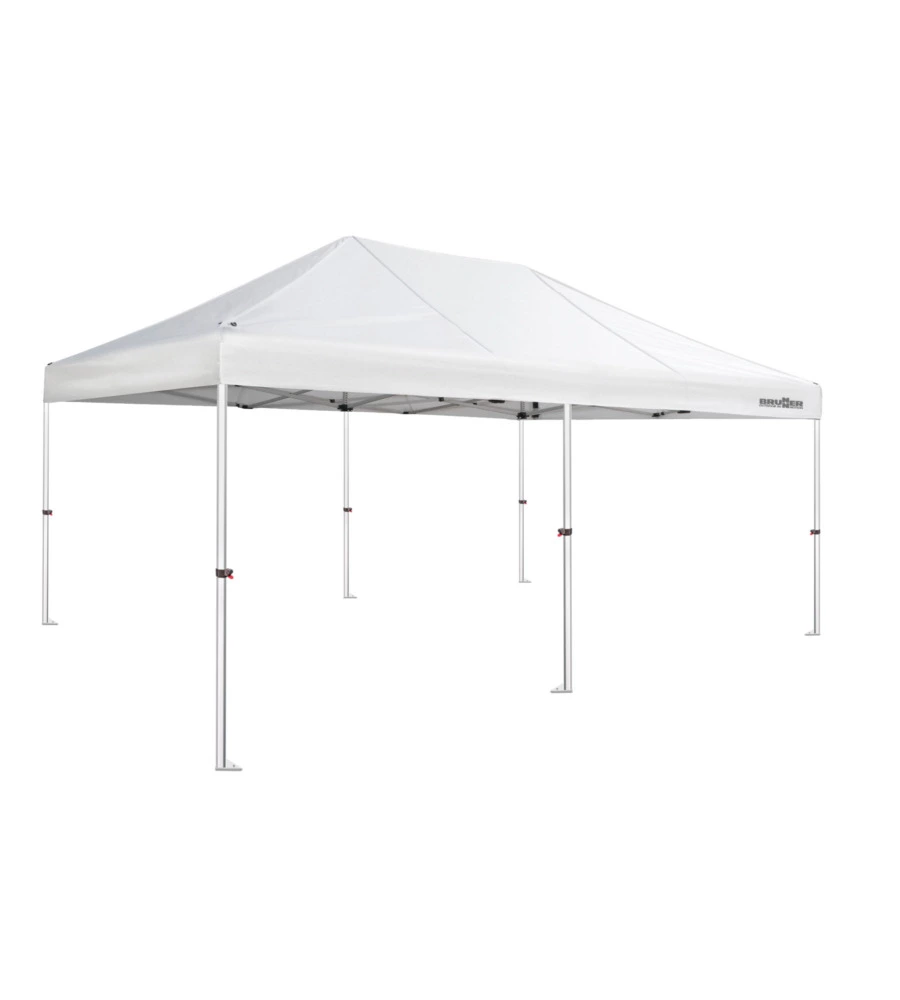 Gazebo da campeggio brunner "zebÒ enjoy pro" in alluminio e poliestere bianco 3x6 m