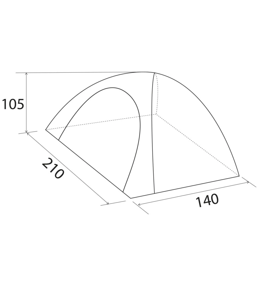 Tenda da campeggio brunner "strato 2 automatic" 2 persone 210x140x105 cm