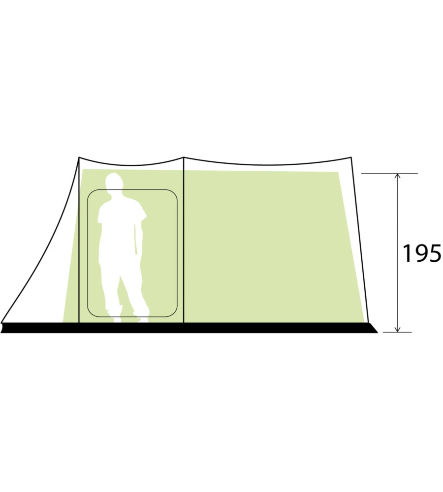 Tenda da campeggio brunner "arqus outdoor 5" 300x200x195 cm