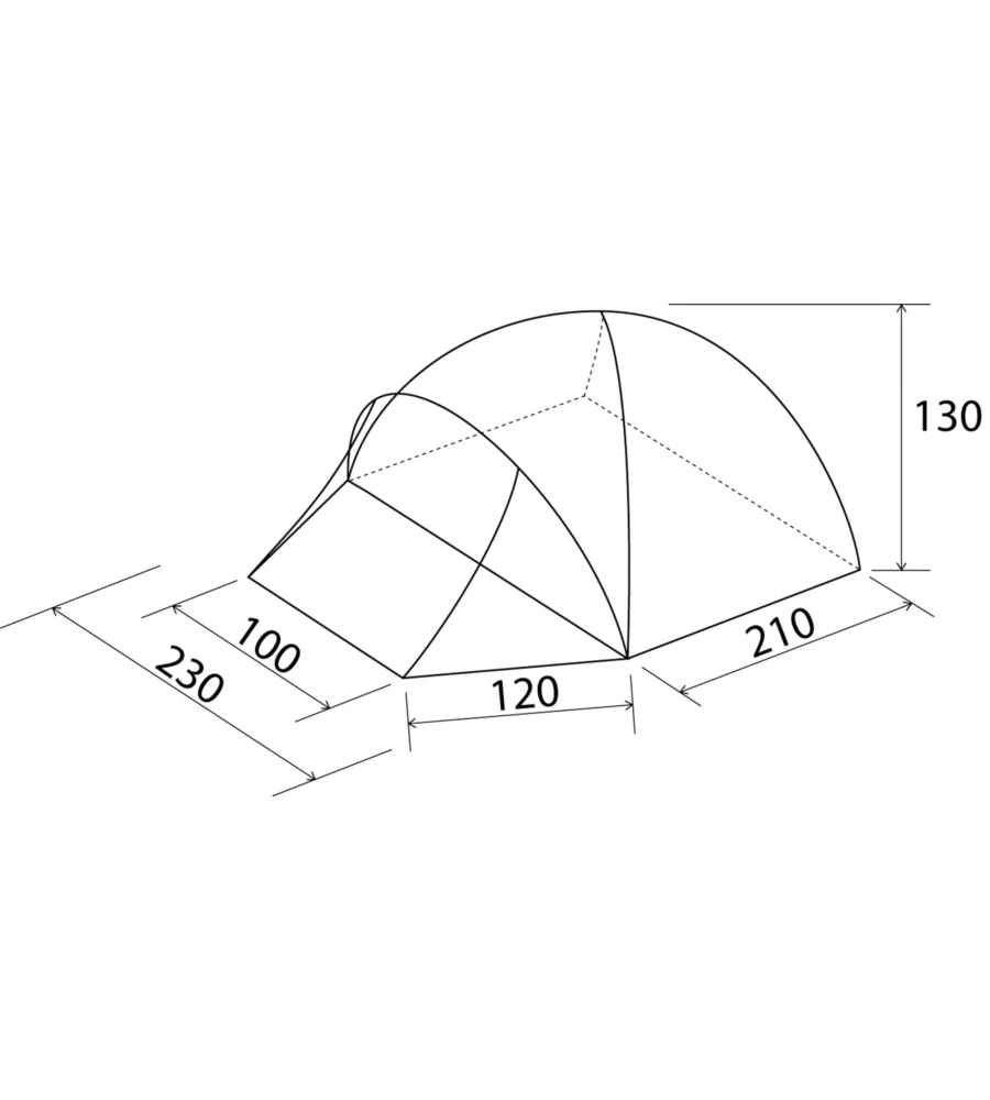 Tenda da campeggio brunner "globo 3" 210x205x125 cm