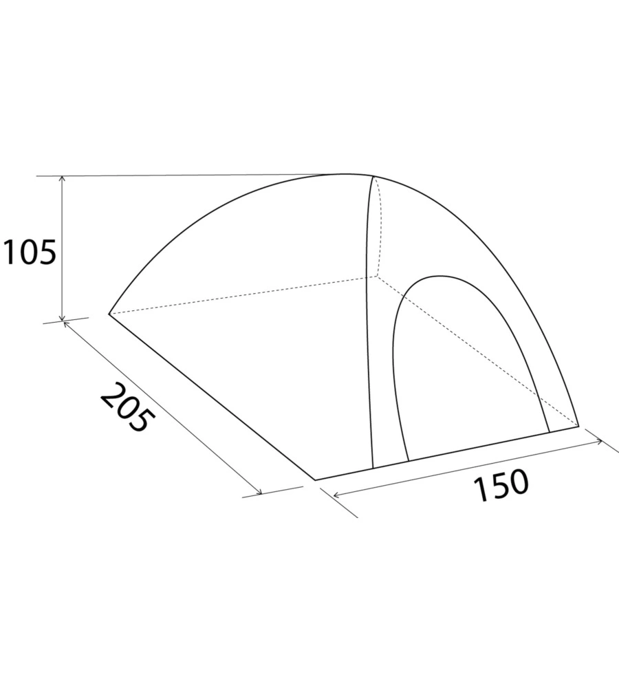 Tenda da campeggio brunner "strato 2" 2 persone 205x150x105 cm