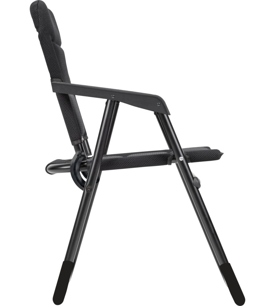 Sedia da campeggio "aravel vanchair" in alluminio e 3durafeel nero 48x37x82 cm