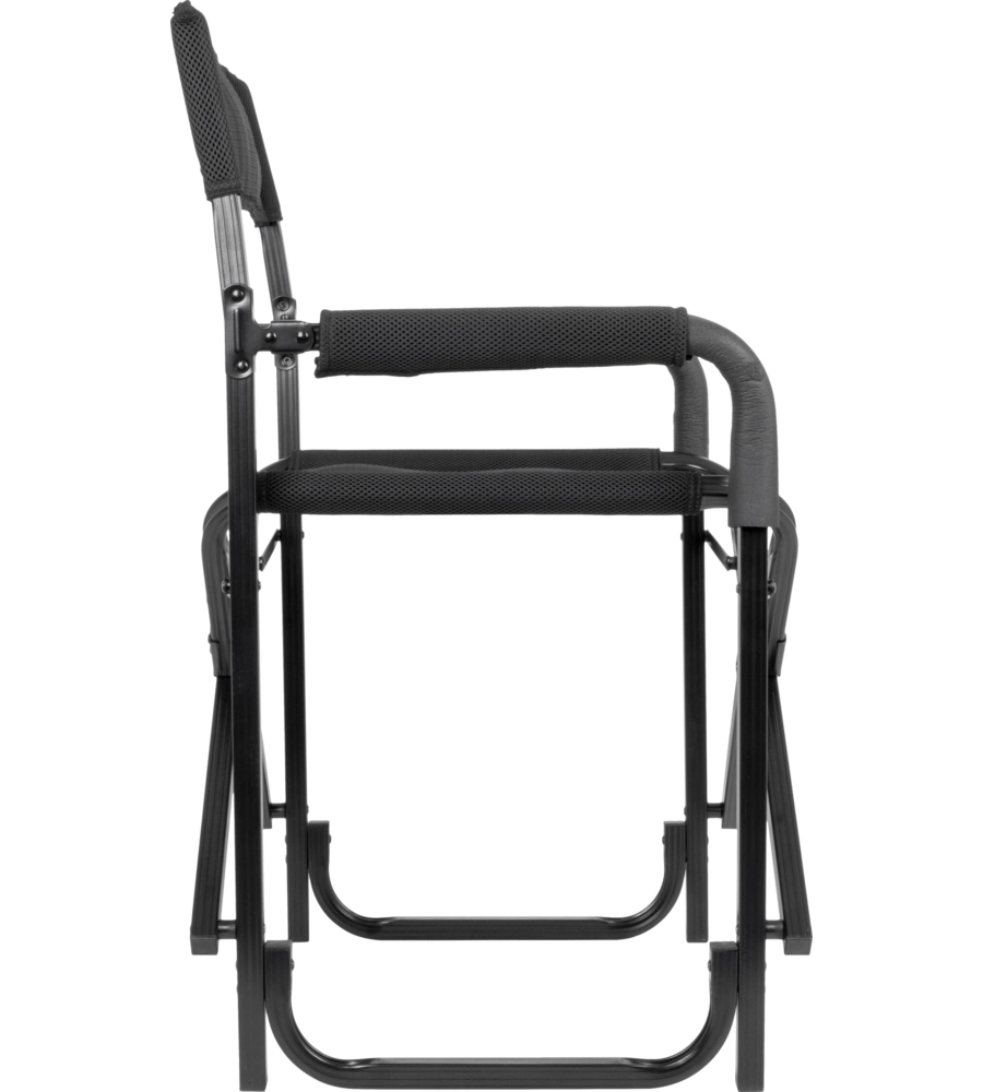 Sedia da campeggio brunner "aravel director" in alluminio e 3durafeel nero 45x35x48/87,2 cm