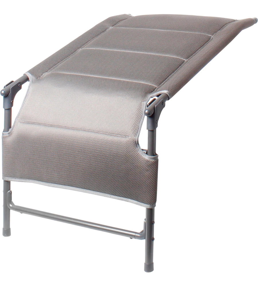 Poggiapiedi brunner "aravel 3d footrest" in alluminio e 3durafeel grigio chiaro 51x71x48/43 cm