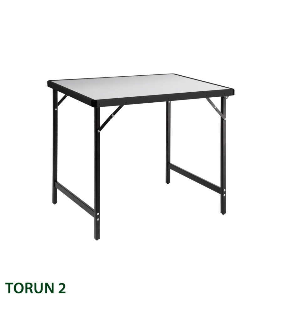 Tavolo pieghevole da campeggio brunner "torun 2" in acciaio e alluminio 80x60x71 cm