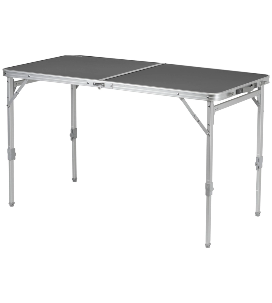 Tavolo pieghevole da campeggio brunner "flatpack 4" in alluminio grigio 120x60x70 cm