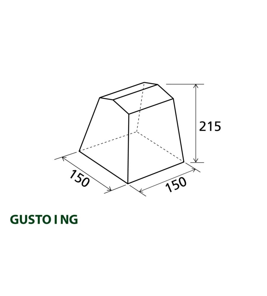 Tenda cucina da campeggio brunner "gusto i ng" grigio 150x150x195/215 cm