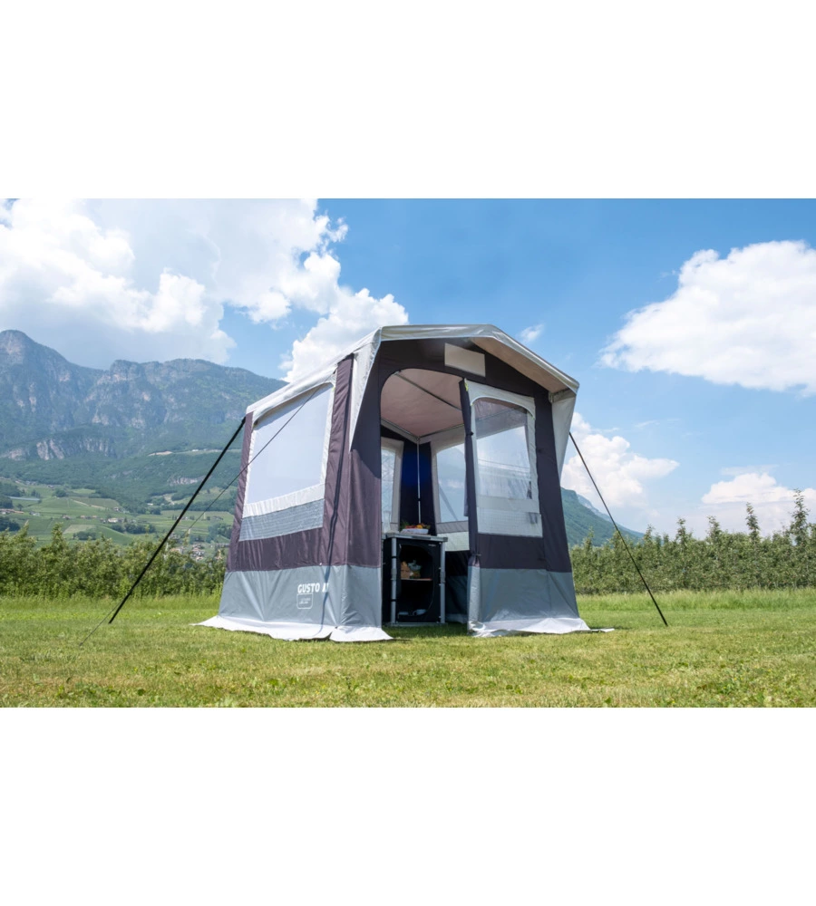 Tenda cucina da campeggio brunner "gusto i ng" grigio 150x150x195/215 cm