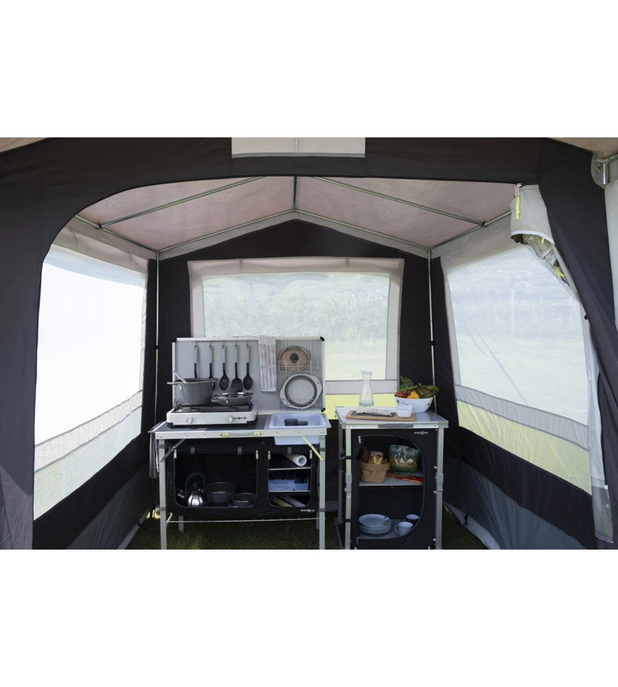 Tenda cucina da campeggio brunner "gusto i ng" grigio 150x150x195/215 cm