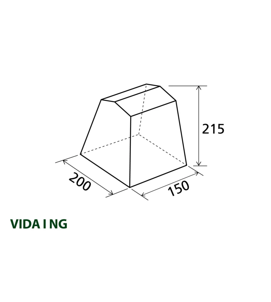 Tenda cucina da campeggio brunner "vida i ng" 200x150x195/215 cm