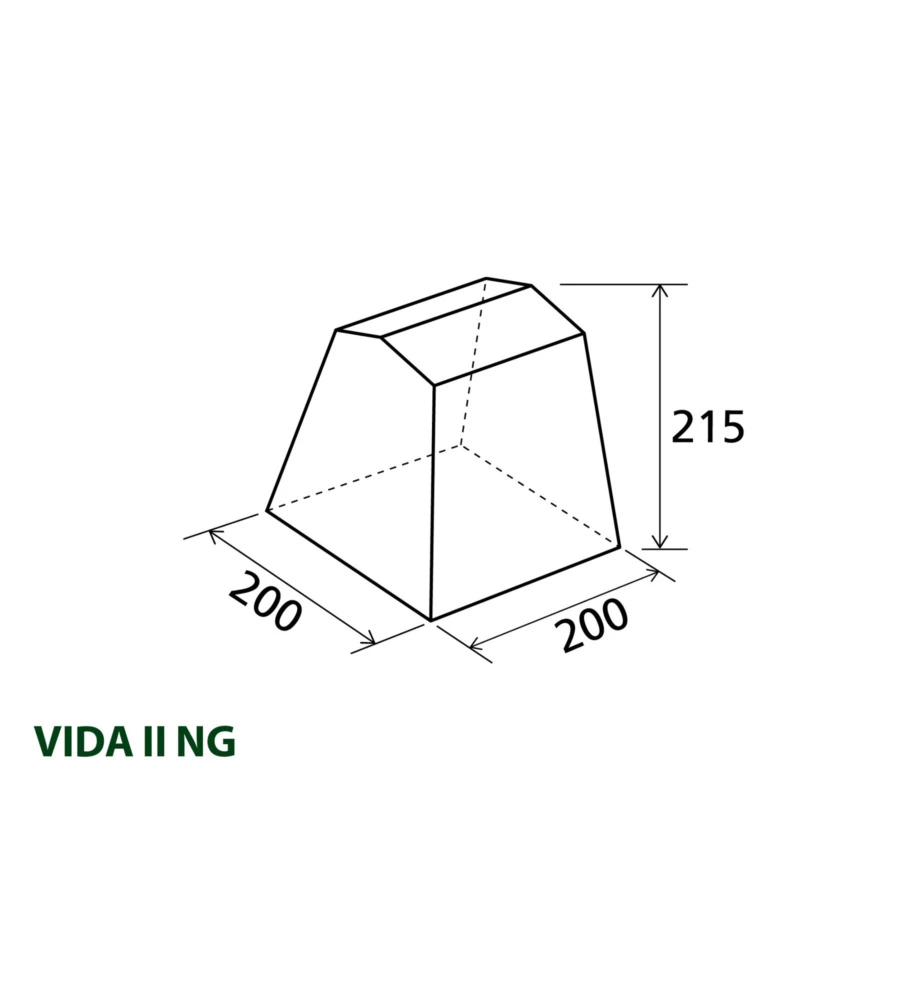 Tenda cucina da campeggio brunner "vida ii ng" 200x200x195/215 cm