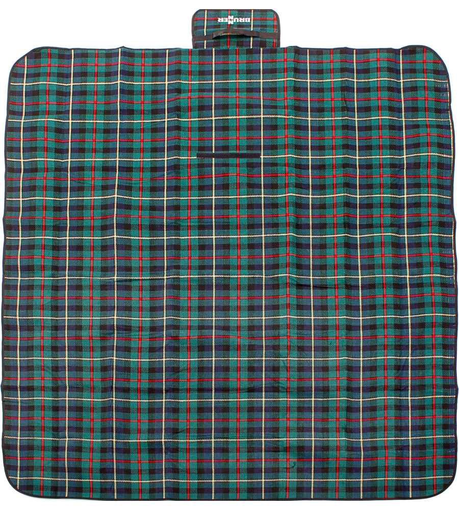 Coperta da picnic impermeabile, antisdrucciolo e imbottita brunner "picnic plaid" in poliestere fantasia 200x150 cm