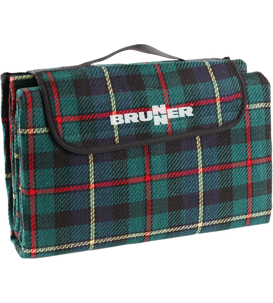 Coperta da picnic impermeabile, antisdrucciolo e imbottita brunner "picnic plaid" in poliestere fantasia 200x150 cm