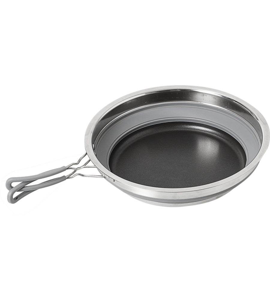 Padella da campeggio collassabile brunner "volcano fold-away" Ø24 cm in plastica e acciaio inox