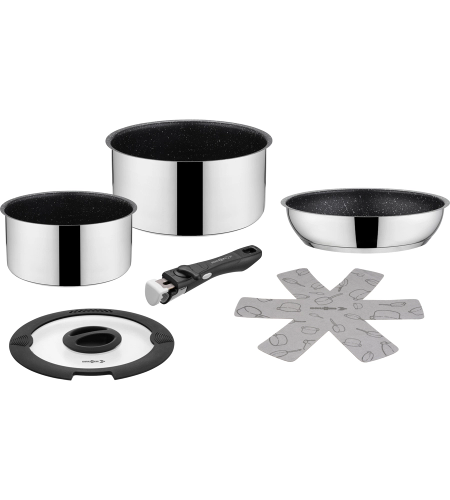 Set pentole da campeggio brunner "academy mini" in acciaio inox