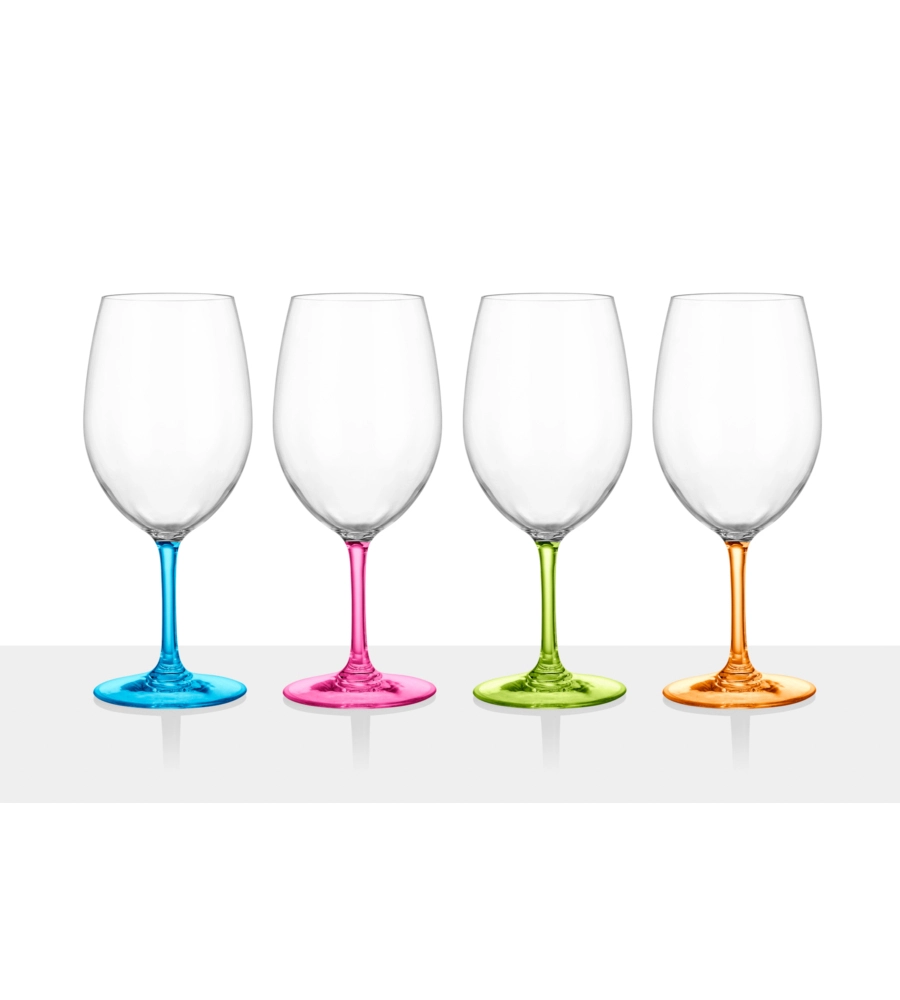 Set 4 bicchieri per vino "wineglass glamour" in policarbonato 60 cl