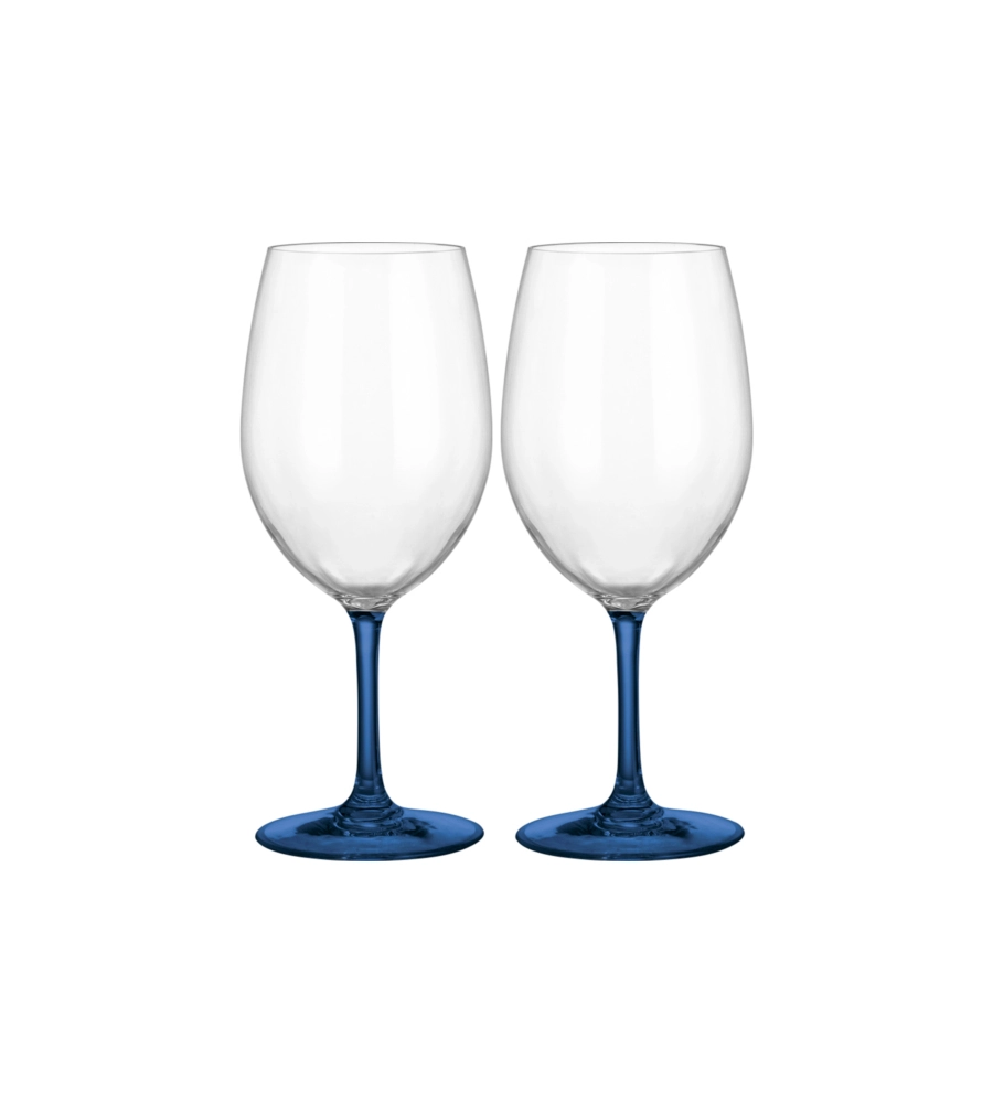 Set 2 bicchieri per vino "wineglass thango blue" in policarbonato 60 cl