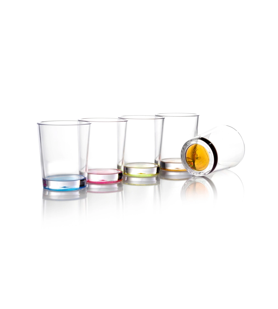 Set 4 bicchieri brunner "multiglass color" in san antiscivolo