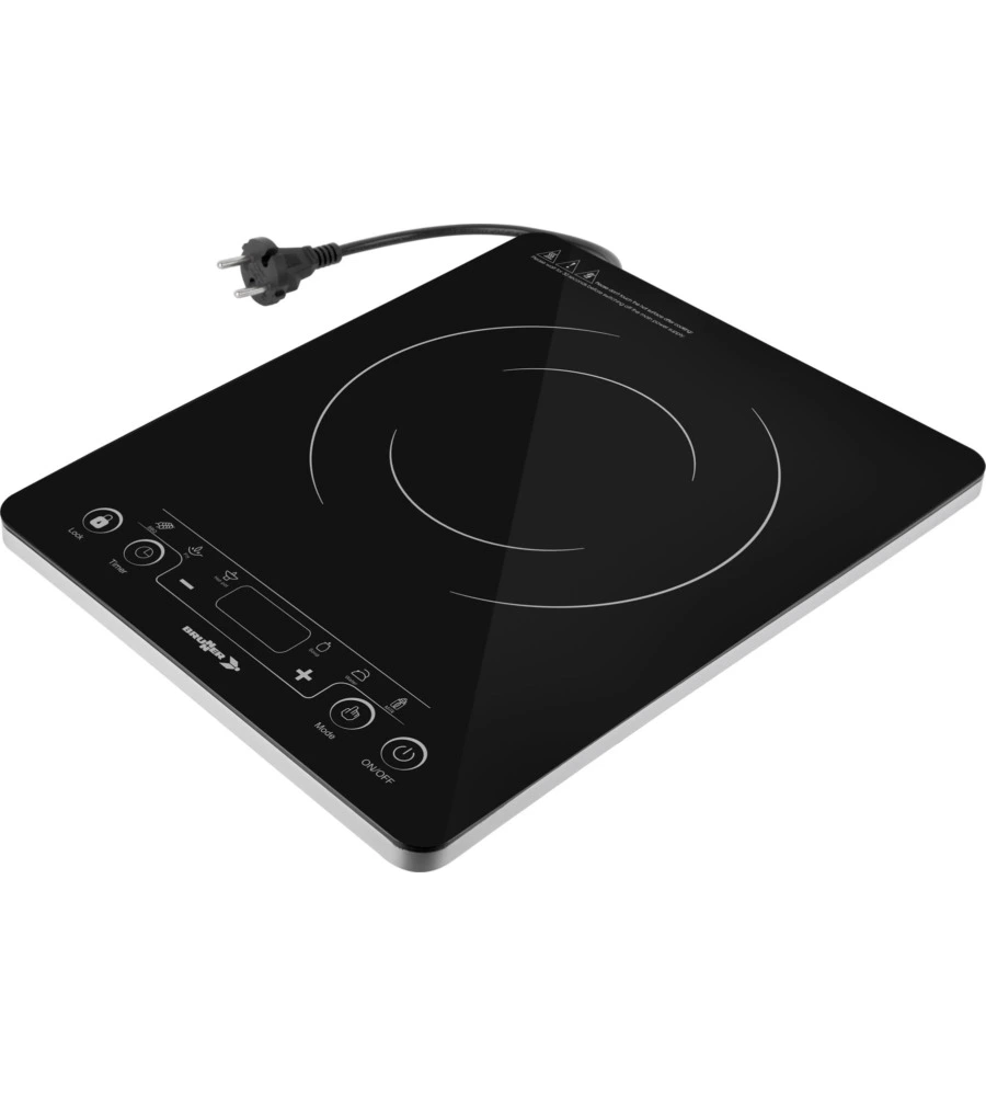 Fornello da campeggio elettrico brunner "hot point induction" in vetroceramica 1 fuoco 28x35x4,6 cm