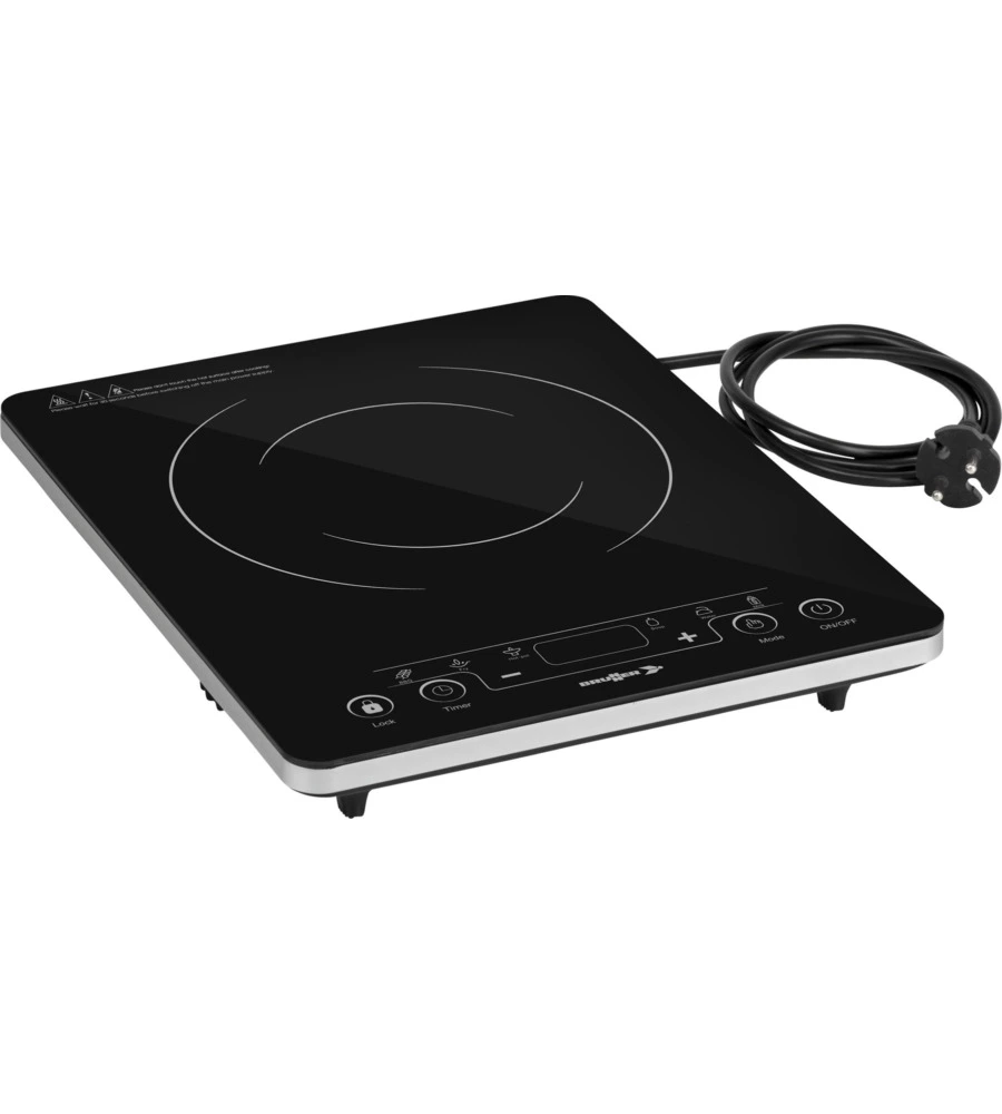 Fornello da campeggio elettrico brunner "hot point induction" in vetroceramica 1 fuoco 28x35x4,6 cm