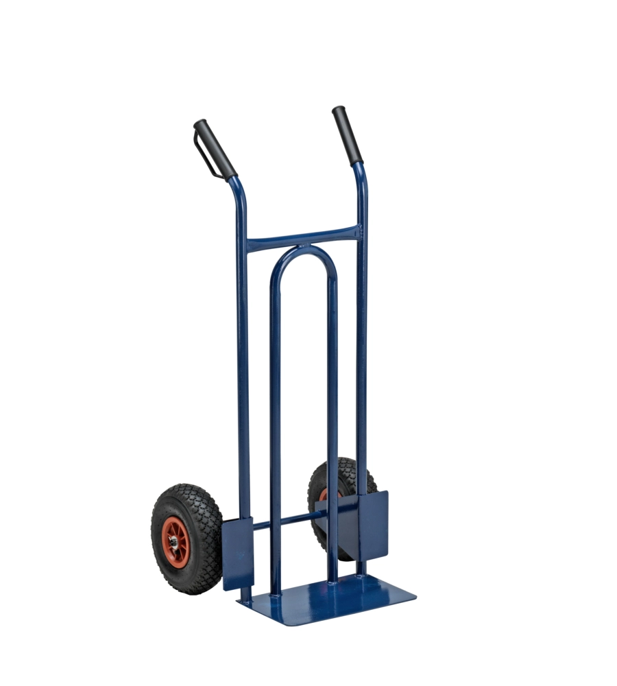 Carrello per trasporto universale con ruote pneumatiche e portata massima di 200 kg, 48x52x110 cm