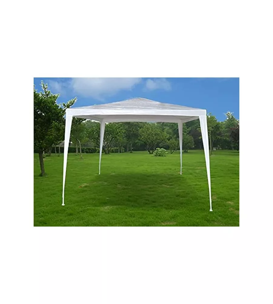 Gazebo da esterno "facile" in acciaio colore bianco, 3x4 metri