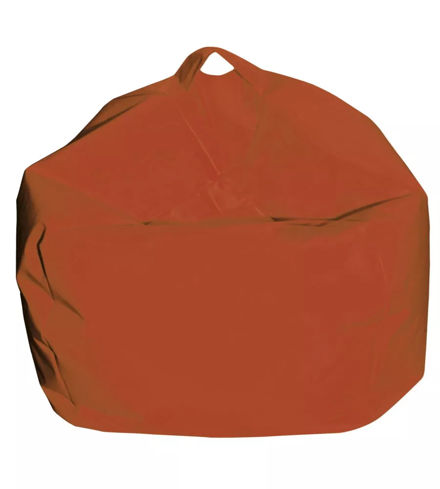 Pouf "comodone" in nylon arancione, 65x65x62 cm