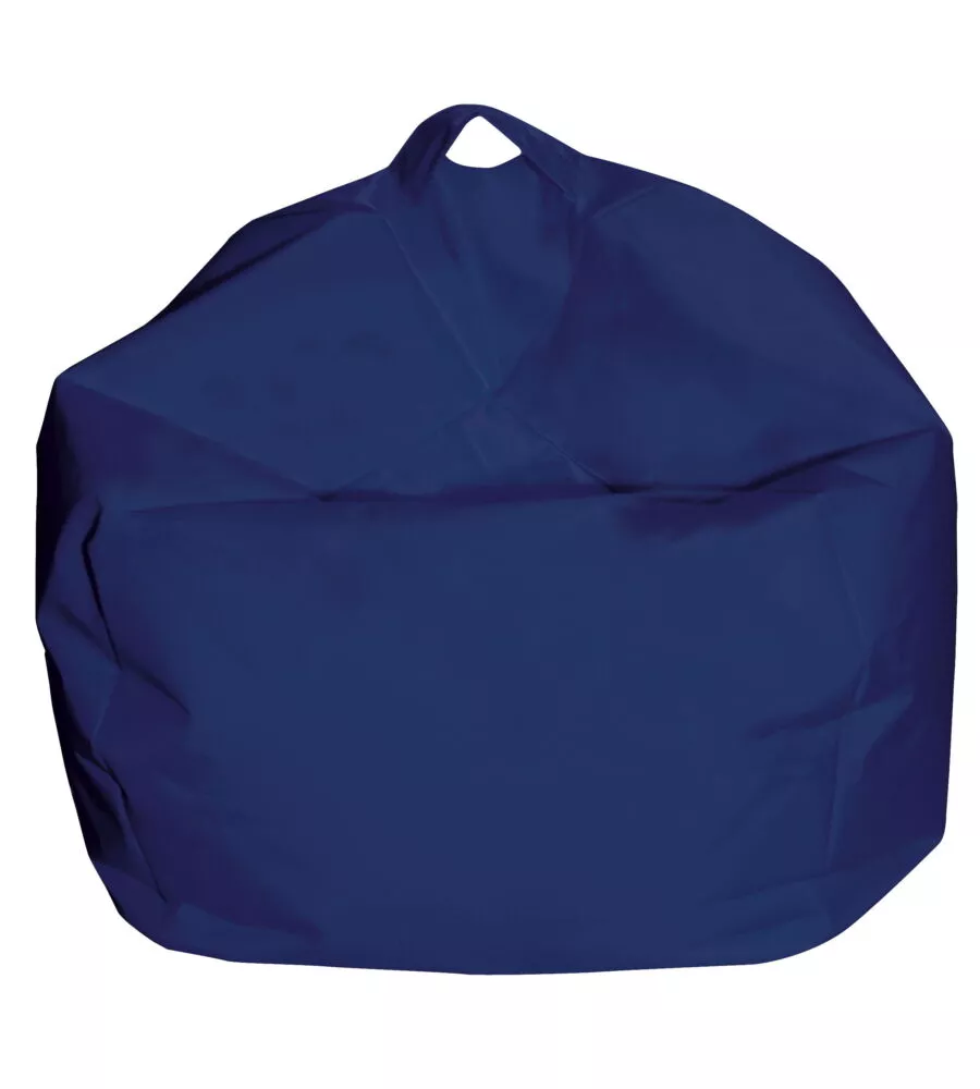 Pouf "comodone" in nylon blu, 65x65x62 cm