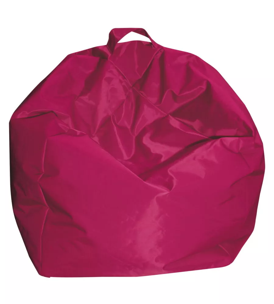 Pouf "comodone" in nylon fucsia, 65x65x62 cm