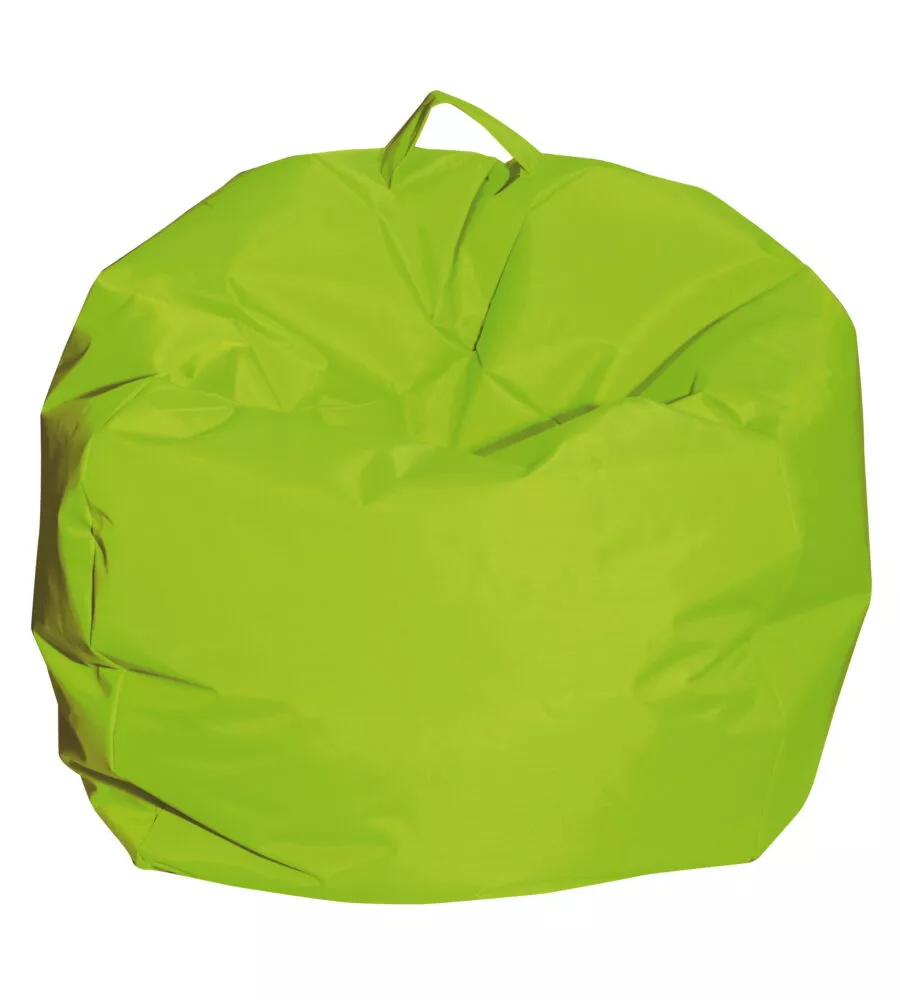 Pouf "comodone" in nylon verde, 65x65x62 cm