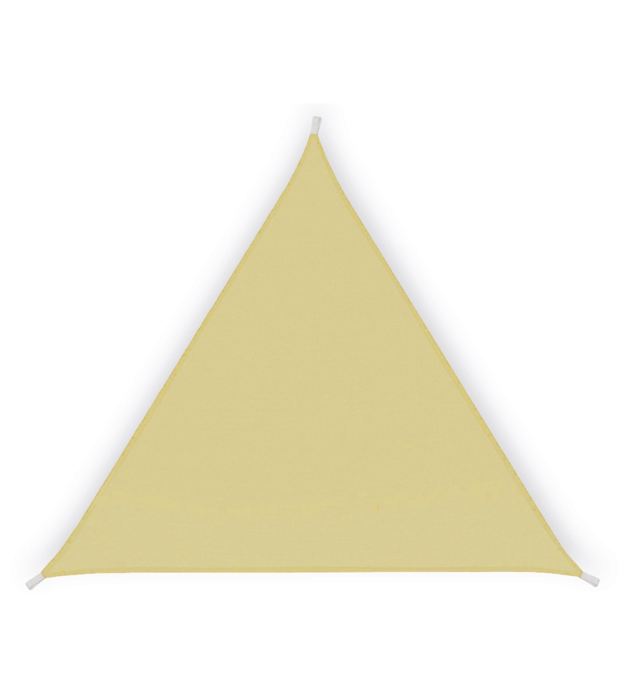 Tenda vela da esterno triangolare ombreggiante in poliestere colore beige, 3,6x3,6x3,6 metri