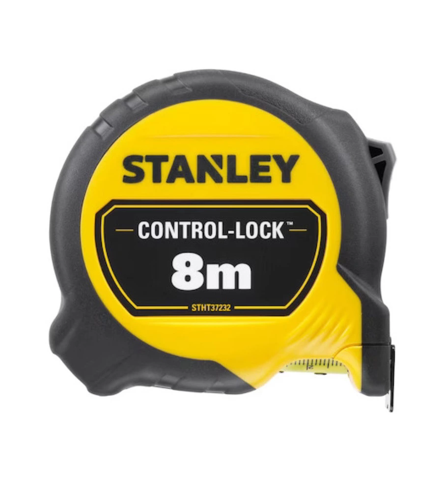 Flessometro stanley "control lock" magnetico, 8 m x 25 mm.